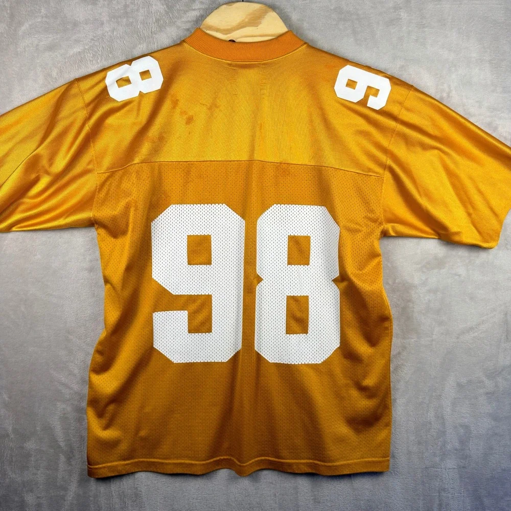 VINTAGE 90s Adidas Tennessee Volunteers Football Jersey #98 Mens M USA Made - Picture 6 of 7